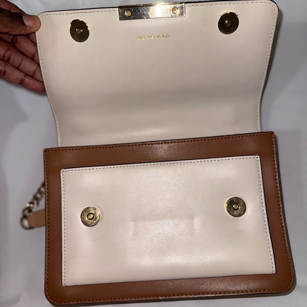 Michael Kors Brown and Cream Crossbody Bag - Picture 4 of 4